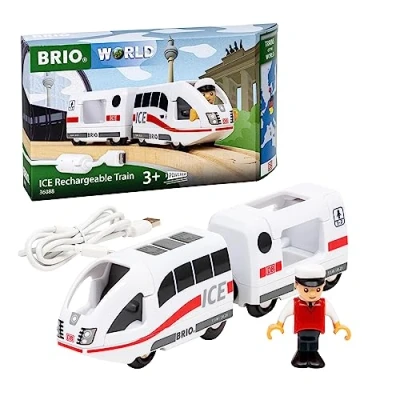 Abbildung von BRIO World 36088 Trains of The Ice Akkureisezug Akku betriebene Spielzeuglok für Kinder ab 3 Jahren Eisenbahn, tolles