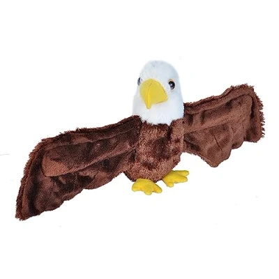 Abbildung von Wild Republic 19505 21415 Huggers Schnapparmband Kuscheltier, Plüschtier, Weißkopfseeadler, Braun, 20 cm
