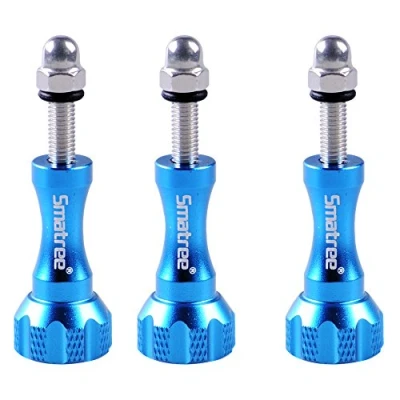 Abbildung von Smatree Aluminium Schraube für Gopro Session/Hero Max/Hero 13/Hero 12/Hero 11/Hero 10/Hero 9/Hero8/Hero2018/Hero7/6/5/4//3 (3 pcs Blue)
