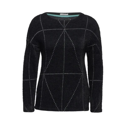 Abbildung von Cecil Langarm Strickpullover, Damen, Größe: Medium, Schwarz
