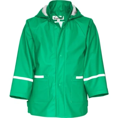 Abbildung von Playshoes Regenjacke Unisex Kinder Wind und wasserdicht Regenmantel Regenbekleidung, grün, 140
