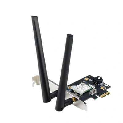 Abbildung von ASUS BE6500 Triband WiFi 7 PCI E Adapter (802.11be Bluetooth 5.4, Netzwerksicherheit WPA3, OFDMA und MU MIMO, Multi Link Operation)