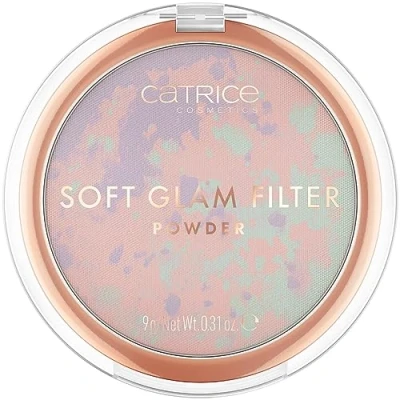 Abbildung von Catrice Soft Glam Filter Powder, Puder, Nr. 010, Mehrfarbig, aufhellend, farbkorrigierend, weichzeichnend, natürlich, strahlend, vegan, ohne Parfüm, Alkohol, Parabene, 1er Pack (9g)