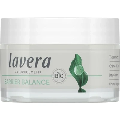 Abbildung von lavera Barrier Balance Tagespflege Creme ohne Alkohol Parfüm feuchtigkeitsspendend &amp; regenerierend stärkt Hautbarierre Präbiotika vegan Naturkosmetik 50 ml