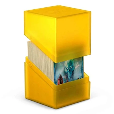 Abbildung von Ultimate Guard UGD010690 Boulder Deck Case 100+ Standardgröße Kartenbox, Einfarbig, Bernstein