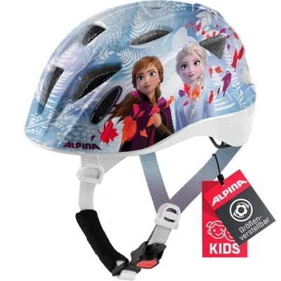 Abbildung von ALPINA XIMO Disney Leichter, Sicherer &amp; Bruchfester Fahrradhelm Mit Optionalen LED Licht Für Kinder, Frozen II gloss, 49 54 cm