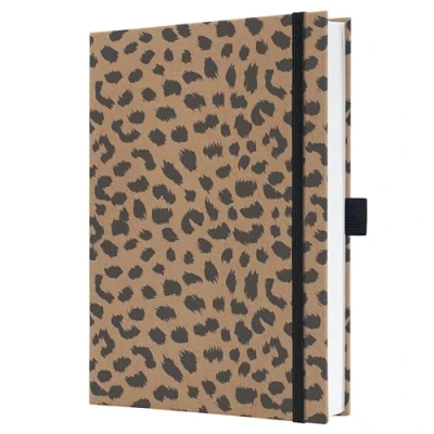 Abbildung von Sigel JN851 Notizbuch Jolie, liniert, dickes 100 g Papier, ca. A5, Geschenkbuch, Hardcover aus Kraftpapier, 192 Seiten, Pure Cheetah, vegan, nachhaltigem Papier