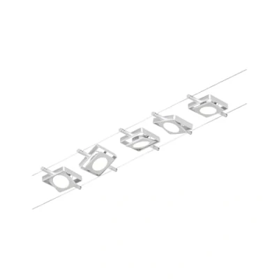 Abbildung von Paulmann 94420 CorDuo LED Seilsytem Set RoundMac DC incl. 5x4,5 Watt erweiterbar Chrom matt, Drahtseil Metall 3000 K