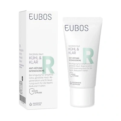 Abbildung von EUBOS KÜHL &amp; KLAR ANTI RÖTUNG, Intensivcreme, Beruhigende Pflege für empfindliche, zu Rötungen neigende Haut, Reduziert Falten, Von Dermatologen empfohlen, 30ml