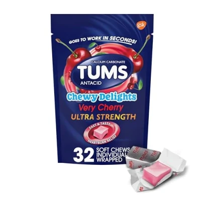 Abbildung von Tums Chewy Delights Soft Chews, Very Cherry, 32count by