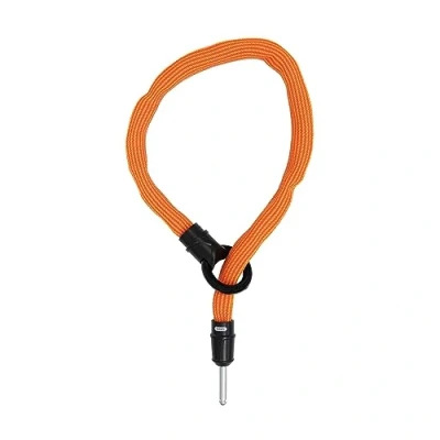 Abbildung von ABUS Rahmenschloss Einsteckkette IvyTex Adaptor Chain 6KS Fahrradschloss mit schmutz und feuchtigkeitsabweisender Hülle 6 mm Starke Kette Orange, 100 cm