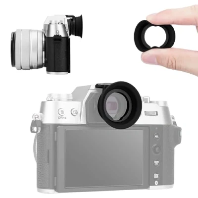 Abbildung von KIWIFOTOS Kamera Augenmuschel Okular für Fuji X T50 Sucher, XT50 Weiches Silikon Erweiterte Sucher Schutz Gummi