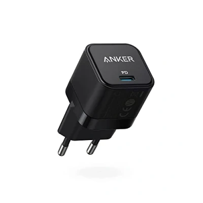 Abbildung von Anker PowerPort III 20W USB C Netzteil Ladewürfel, Für iPhone 16/15/14/13/12, Galaxy, Pixel 4/3, iPad/iPad Mini, Schwarz (Ohne Ladekabel)