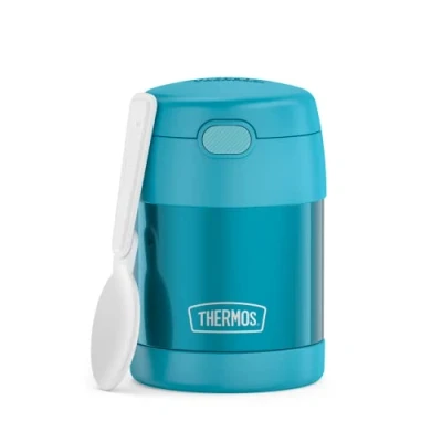 Abbildung von THERMOS kids FUNTAINER FOOD JAR 0,30l, ocean teal, Thermobehälter für Essen mit Löffel Kinder, 5 h heiß / 7 kalt, absolut dicht Suppe, Müsli, Pause