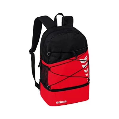 Abbildung von Erima Unisex Six Wings Rucksack mit Bodenfach, rot/schwarz, 1