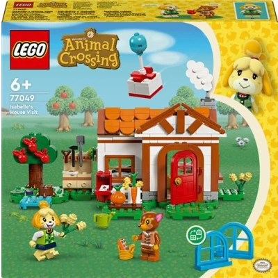 Abbildung von LEGO Animal Crossing Besuch von Melinda, kreatives Spielzeug für Kinder mit 2 Mini Figuren aus der Videospielreihe, darunter Fatima, Merch, Geschenk Mädchen und Jungen ab 6 Jahren 77049