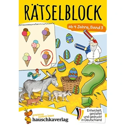Abbildung von Rätselblock ab 4 Jahre Band 3: Bunter Rätselspaß für den Kindergarten Labyrinth, Fehlersuche, knobeln und logisches Denken fördern (Rätselbücher, 647)