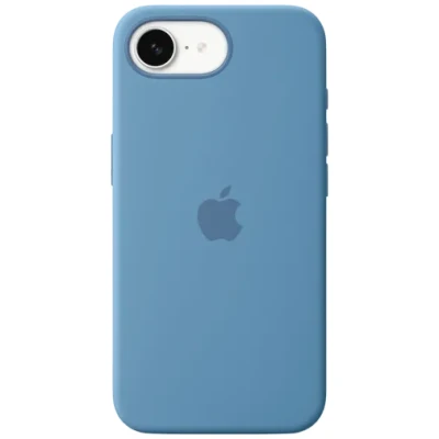 Abbildung von Apple Silikon Back Cover Blau iPhone 16e