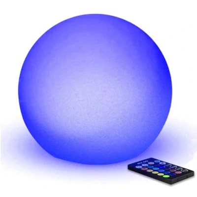 Abbildung von Mr.Go 8&quot; LED Kugelleuchte Sphäre Lampe Farbwechselndes Stimmungslicht mit 16 Farbe Dimmbar &amp; 4 RGB Beleuchtungsmodi, Wiederaufladbar Nachtlicht Tischlampe für Innen Außen