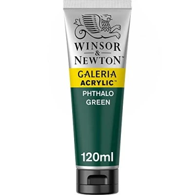 Abbildung von Winsor &amp; Newton 2131522 Galeria Acrylfarbe, hohe Pigmentierung, lichtecht, buttrige Konsistenz, 120 ml Tube Phthalogrün