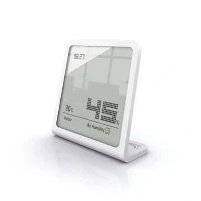 Abbildung von Stadler Form Hygrometer Selina, präzises digitales Messgerät für Luftfeuchtigkeit und Temperatur, weiss, 90 x 93 38 mm