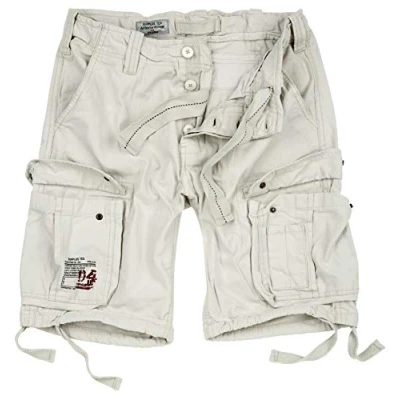Abbildung von Surplus Raw Vintage Airborne Herren Cargo Shorts, matt Weiss, XL