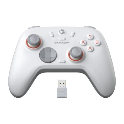 Abbildung von GameSir Nova 2 Lite Wireless Controller mit Hall Effekt Joysticks &amp; Triggern, 2.4G Wired 1000Hz Polling Rate, Macro Back Buttons, PC GamePad kompatibel PC/Switch/Steam/iOS/Android (Weiß)