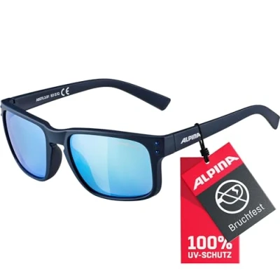 Abbildung von ALPINA KOSMIC Verspiegelte und Bruchsichere Sonnenbrille Mit 100% UV Schutz Für Erwachsene, nightblue matt, One Size