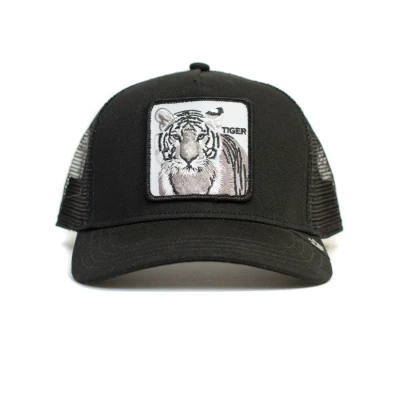 Abbildung von Goorin Bros. Unisex Erwachsene The Farm Adjustable Mesh Snapback Trucker Hat Baseballkappe, Schwarz (der weiße Tiger), Einheitsgröße