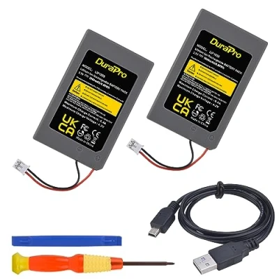 Abbildung von DuraPro 2X 1800mAh Akku Batteries LIP1859/LIP1472/LIP1359 für Sony PS3 Playstation 3 Dualshock Wireless Controller
