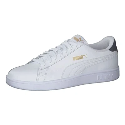 Abbildung von Puma Unisex Smash v2 L Low Top, White Peacoat Team Gold, 38.5 EU