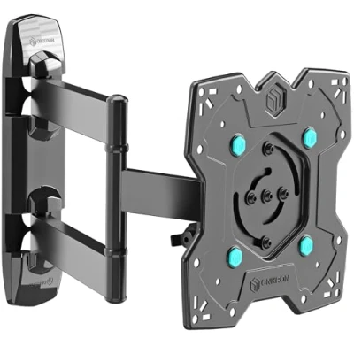 Abbildung von ONKRON TV &amp; Monitor Wandhalterung drehbar für 17 43 Zoll Bildschirm bis zu 35 kg, schwenkbar neigbar ausziehbar 100x100 200x200 VESA Halterung Fernseher Wand Schwarz M4SR B