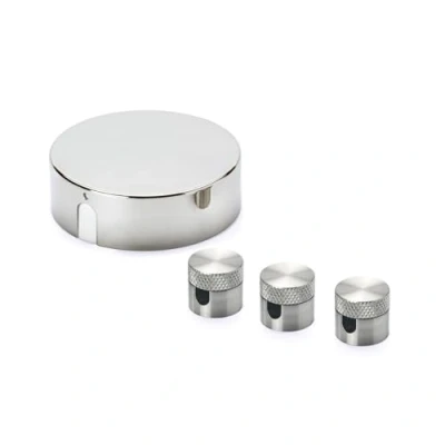 Abbildung von ORION LIGHTSTYLE Verteilerset mit Verteilerdose inkl. 3 Pins Deckenpin Baldachin Deckendose Rosette Abzweigdose Abdeckung Silber Chrom