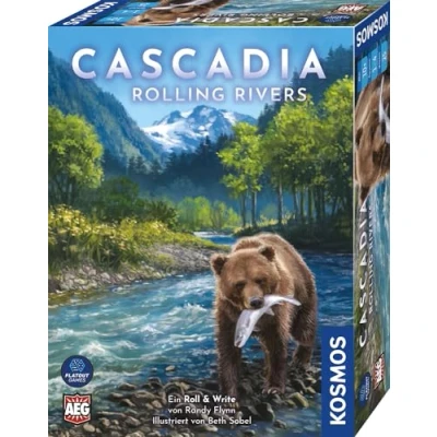Abbildung von KOSMOS 684747 Cascadia Rolling Rivers, Familienspiel für 1 4 Personen ab 10 Jahren, Würfelspiel zum Spiel des Jahres 2022, Gesellschaftsspiel