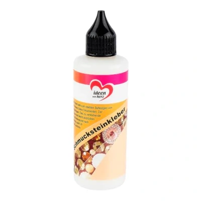 Abbildung von Ideen mit Herz Schmucksteinkleber, 90 ml, transparent, wasserfest, ideal für Textilien