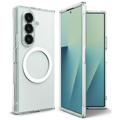 Abbildung von Ringke Fusion Magnetic [Kompatibel mit MagSafe] für Samsung Galaxy Z Fold 7 Hülle, Kratzfest Hart PC Weich TPU Transparent Handyhülle Magnetisches Ladegerät/Zubehör präzisem Ausschnitt Clear