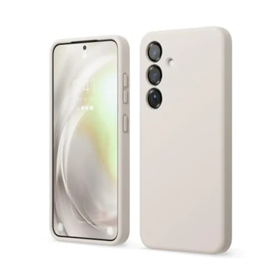 Abbildung von elago Kompatibel mit Samsung Galaxy S25 Hülle, Flüssige Silikonhülle, Vollständige Schutzabdeckung, Stoßfest, Schlanke Handyhülle, Kratzfeste Weiche Mikrofaser Auskleidung, 6,2 Zoll (Taupe)