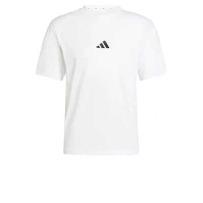 Abbildung von adidas Herren Essentials SMALL Logo Single Jersey Tee, White/Black, M