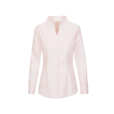 Abbildung von Seidensticker Damen City Langarm Slim Fit Kelchkragen Bügelleicht Bluse, Rosé, 46 EU