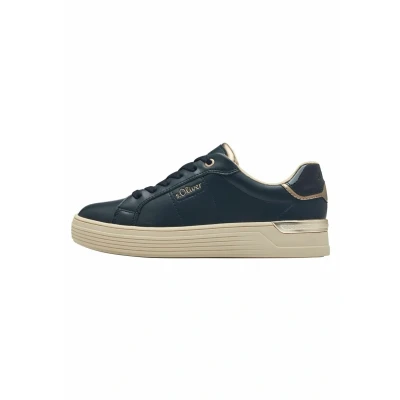 Abbildung von s.Oliver Damen Sneaker flach Low Top Elegant, Blau (Navy Comb.), 40 EU