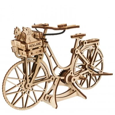 Abbildung von UGEARS Dutch Bicycle 3D Puzzles for Adults Modellbaukästen Holzpuzzle Hobbys für Männer Rompecabezas para Adultos Holzmodellbausatz zum Bauen