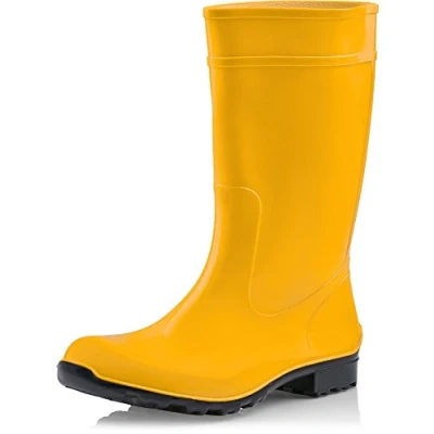 Abbildung von Ladeheid Damen Gummistiefel 100% Wasserdticht Regenstiefel LA 967 (Gelb/Schwarz, 36 EU)