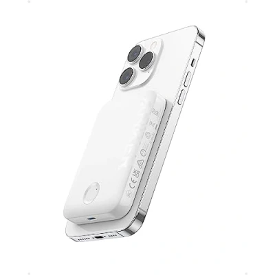 Abbildung von Anker 321 Magnetic Battery (PowerCore 5K), 5.000 mAh Wireless Portable Charger, kompatibel mit iPhone 15/14/13/12/Pro/Plus/Pro Max Series, Weiß