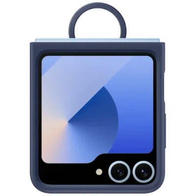 Abbildung von Samsung Silikon Back Cover mit Ring Dunkelblau Galaxy Z Flip 6