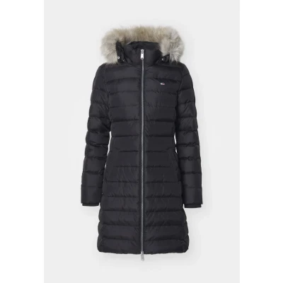 Abbildung von Tommy Jeans Essential Hooded COAT Daunenmantel, Damen, Größe: XXS, Black