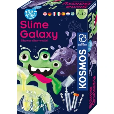 Abbildung von KOSMOS 617196 Fun Science Schleim Galaxie, Mixe fünf Verschiedene Arten, Experimentierset für Einsteiger und Kinder ab 8 Jahre, Komplett Set zum Glibber selber Machen, Mehrsprachig