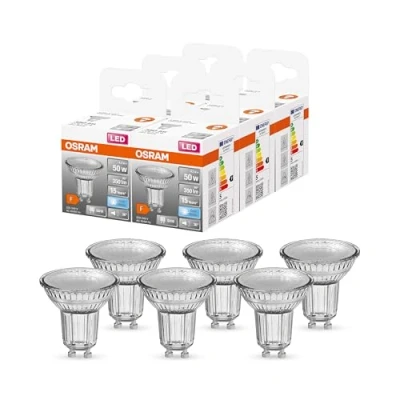 Abbildung von OSRAM LED Star PAR16, Sockel: GU10, Nicht Dimmbar, KaltweißErsetzt eine herkömmliche 50 Watt Lampe, 36 Grad Abstrahlwinkel, 6er Pack