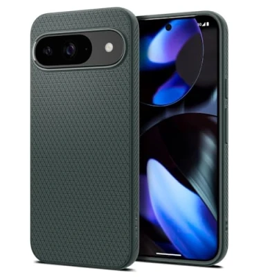 Abbildung von Spigen Liquid Air Hülle für Google Pixel 9 Pro und [Made for Google] Abyss Green