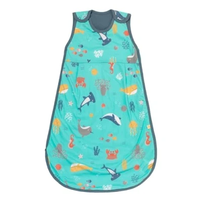 Abbildung von schlummersack Schlafsack Baby Sommer 110 cm dünn Meerestiere Babyschlafsack 1.0 Tog 1 Baumwolle Frühling