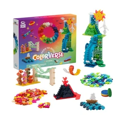 Abbildung von Plus 3972 Geniales Konstruktionsspielzeug, Learn to Build Colorverse Superset, Kreativ Bausteine, Bausteinset für Kinder, 1016 Teile